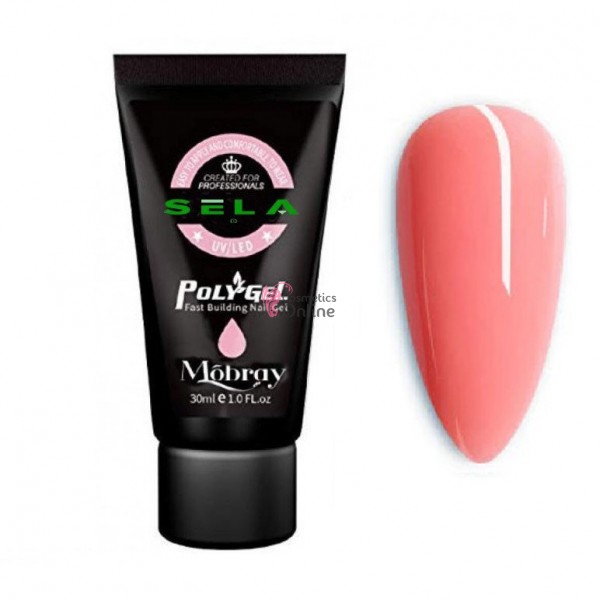 PolyGel UV LED pentru unghii false SELA Profesional de 30ml Cod 007 Corai Nude
